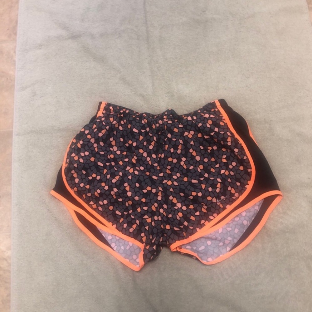 Nike Women's Athletic Shorts - Black and Orange